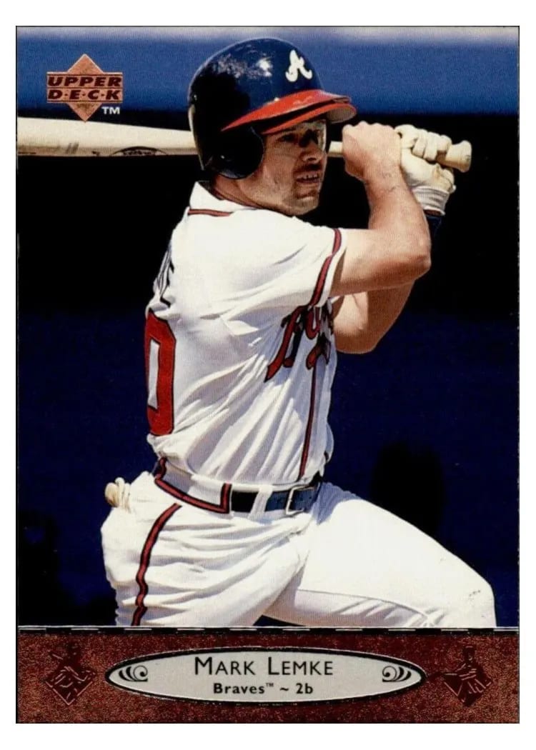 1996 Upper Deck Mark Lemke #7 card
