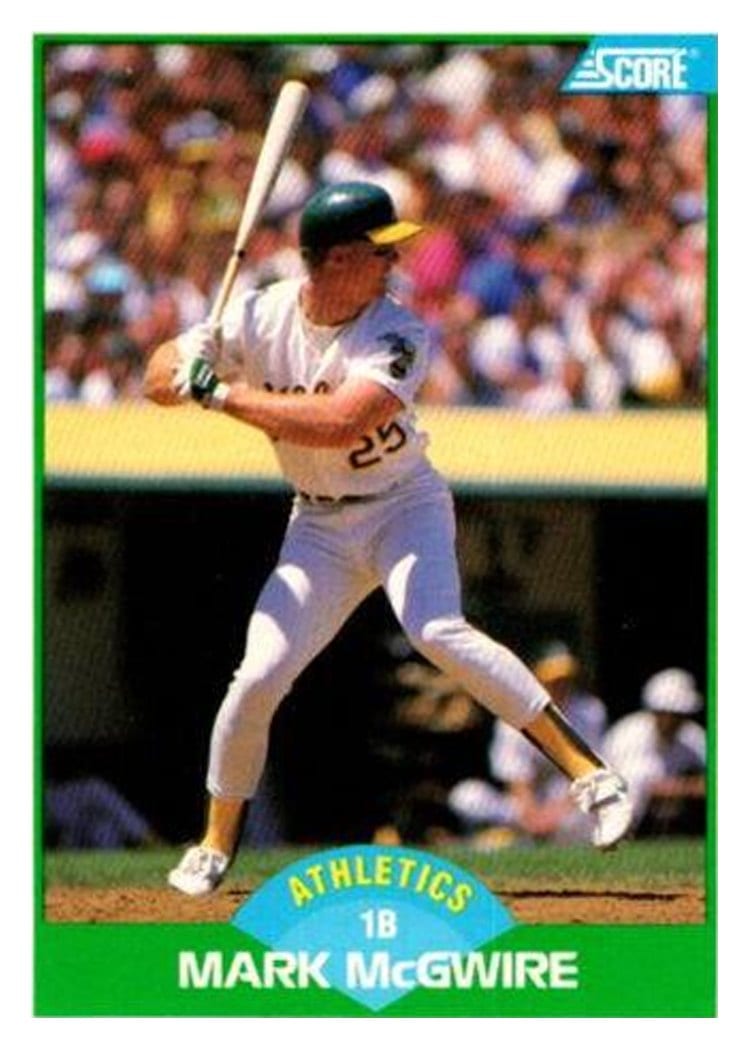 1989 Score Mark McGwire #3 card