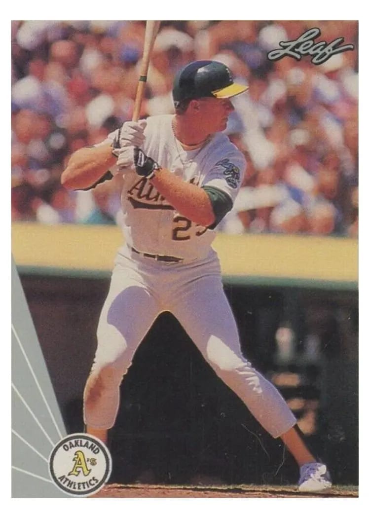 1990 Leaf Mark McGwire #62 card