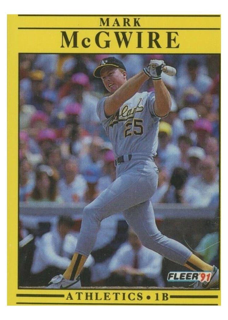 1991 Fleer Base Set Mark McGwire #17 card