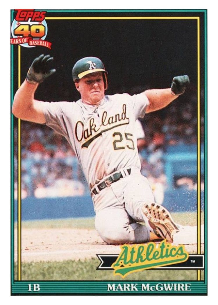 1991 O-Pee-Chee Base Set Mark McGwire #270 card