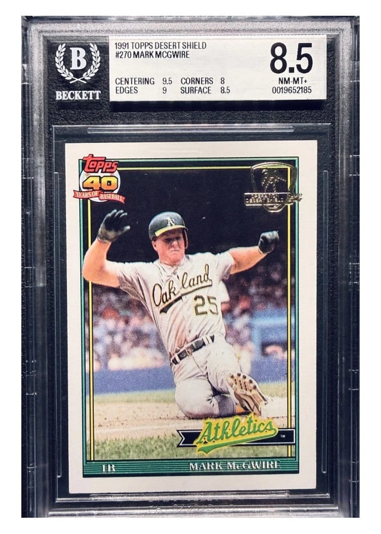 1991 Topps Base Set Mark McGwire #270 card