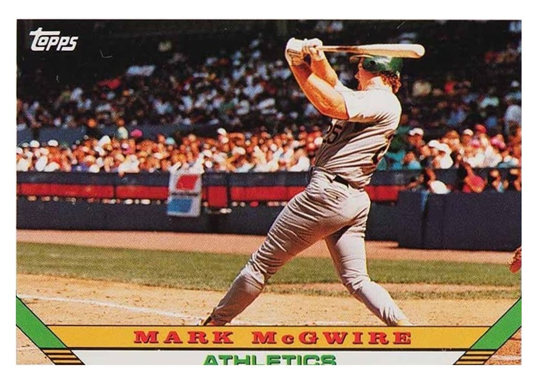 1993 Topps Base Set Mark McGwire #100 card