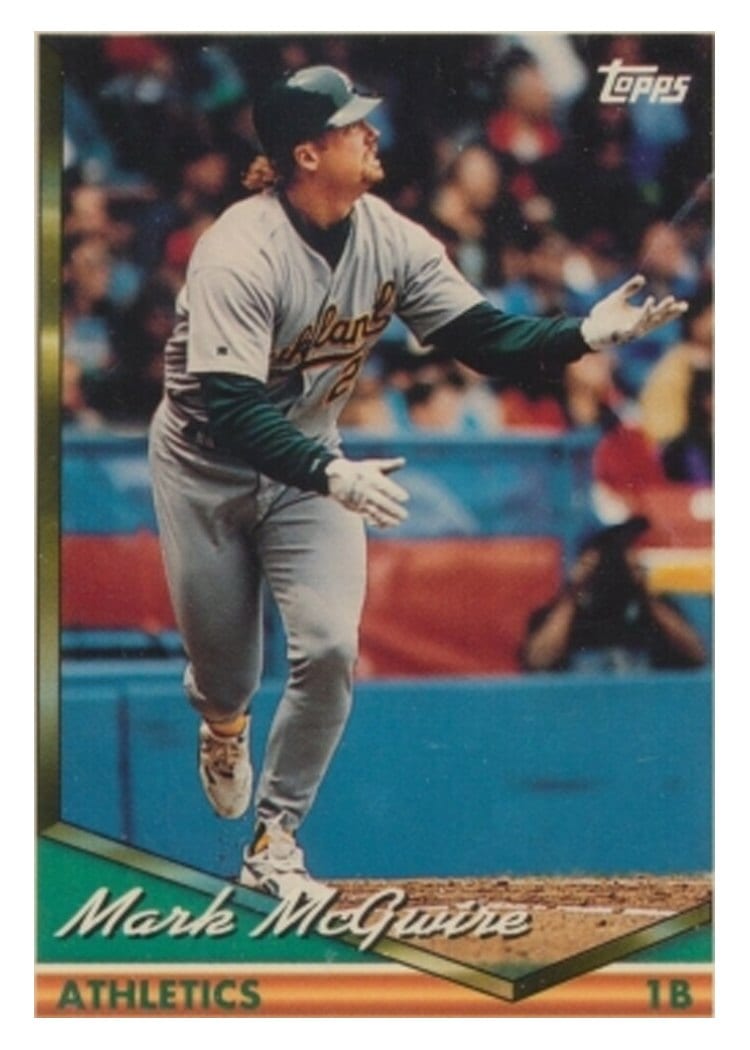 1994 Topps Base Set Mark McGwire #340 card