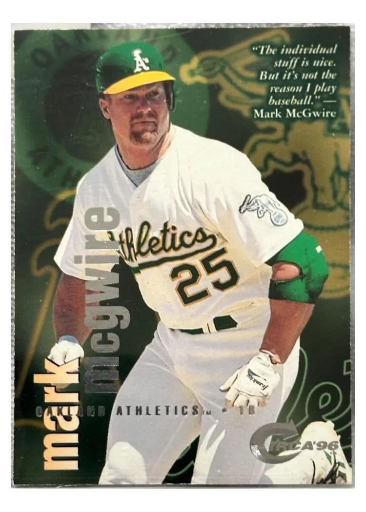 1996 Circa Mark McGwire #73 card