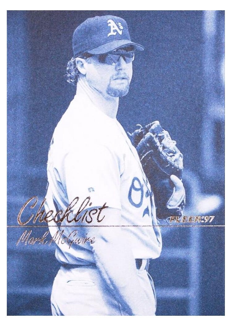 1997 Fleer Base Set Mark McGwire #495 card
