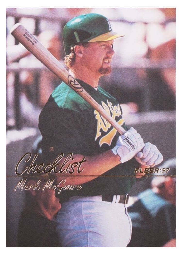 1997 Fleer Base Set Mark McGwire #740 card
