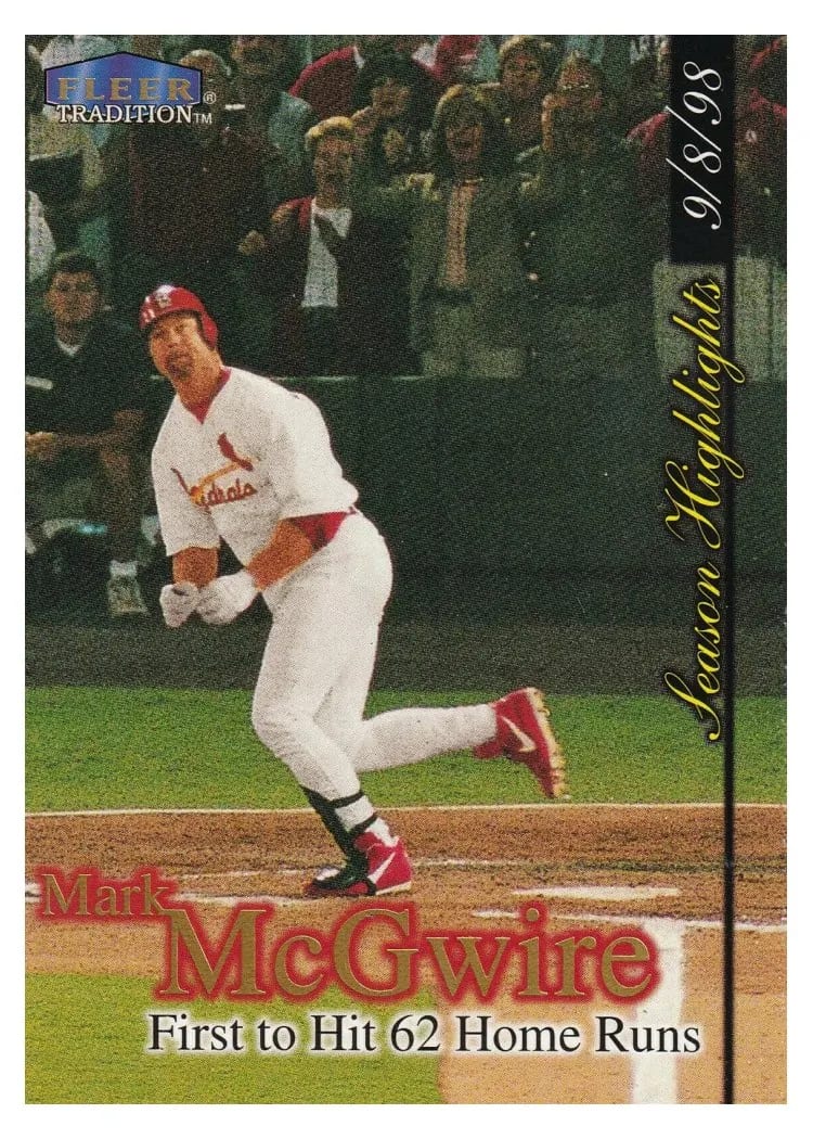 1998 Fleer Update Mark McGwire #U1 card