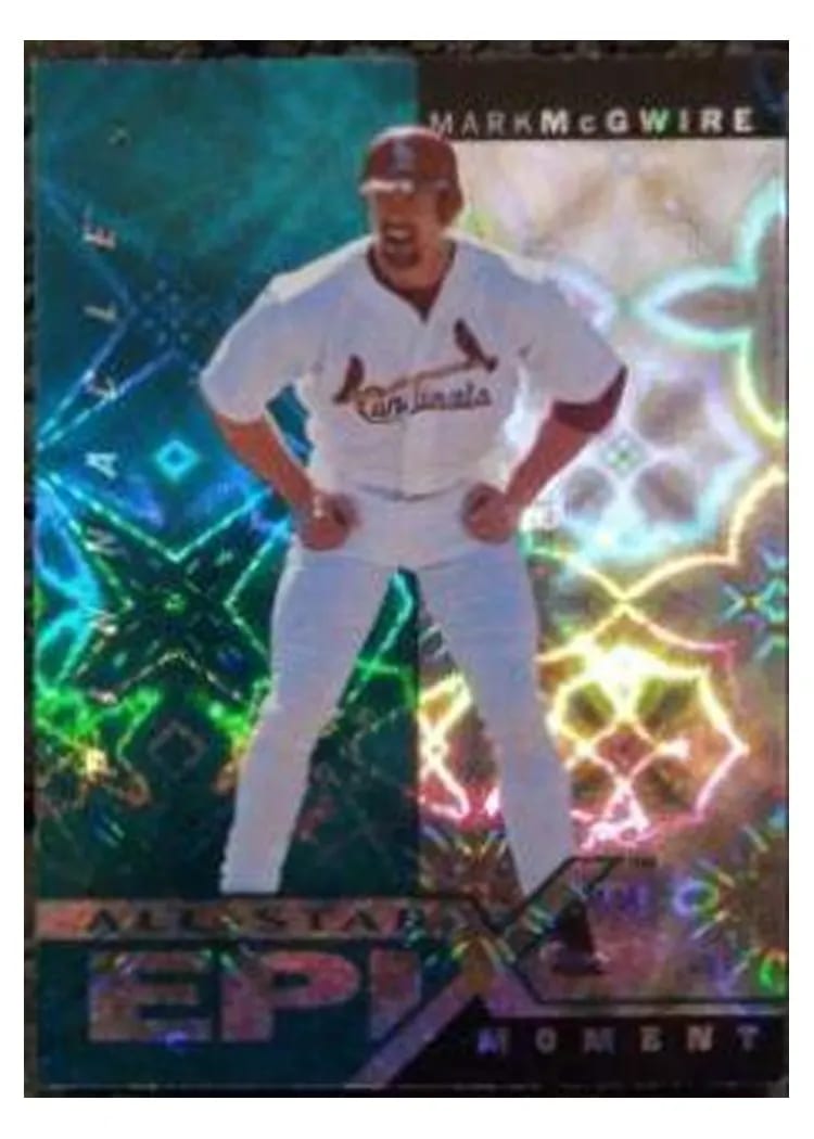 1998 Pinnacle Epix Mark McGwire #E18 card