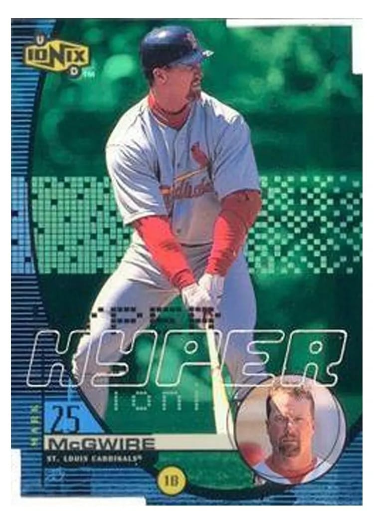 1999 Upper Deck Ionix Hyper Mark McGwire #H9 card