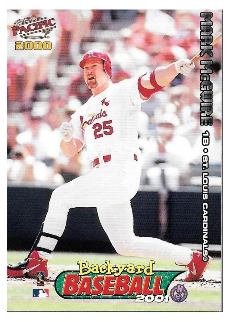 2000 Pacific Backyard Baseball Mark McGwire card