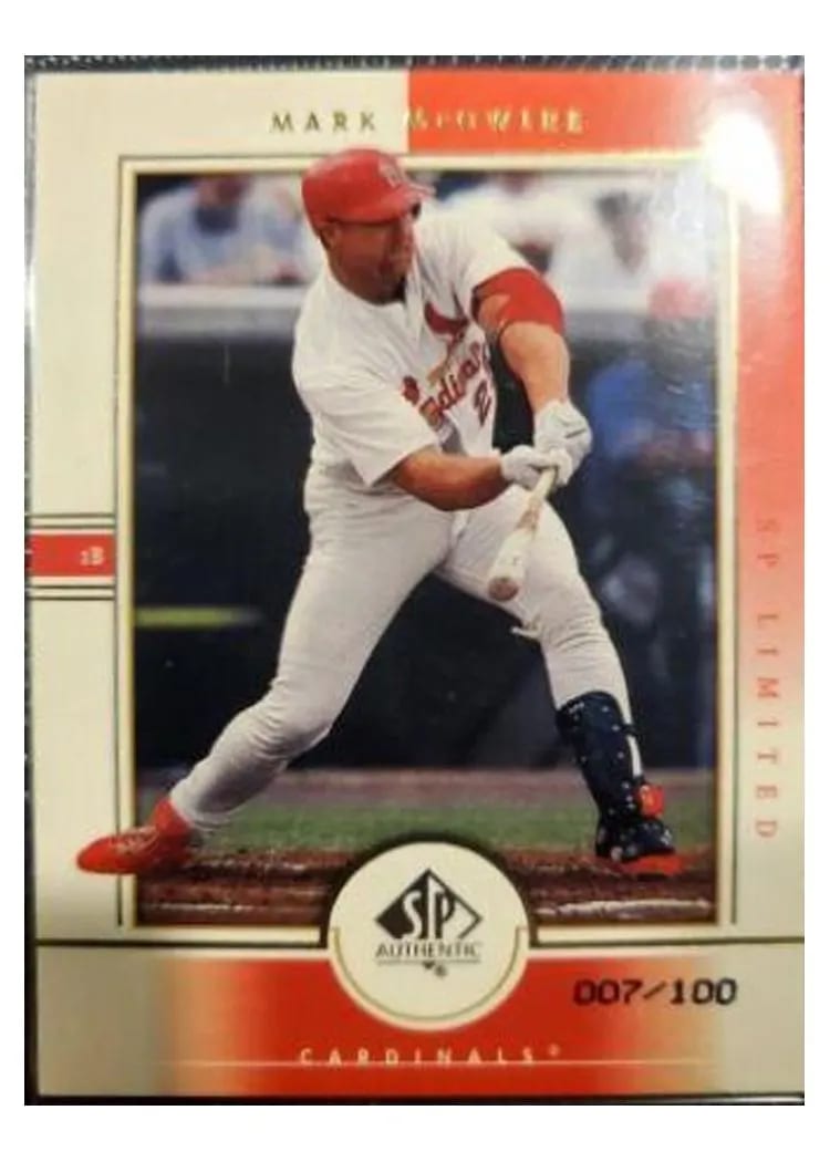 2001 SP Authentic Mark McGwire #51 card