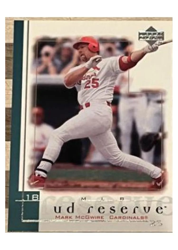 2001 Upper Deck Reserve Mark McGwire #103 card