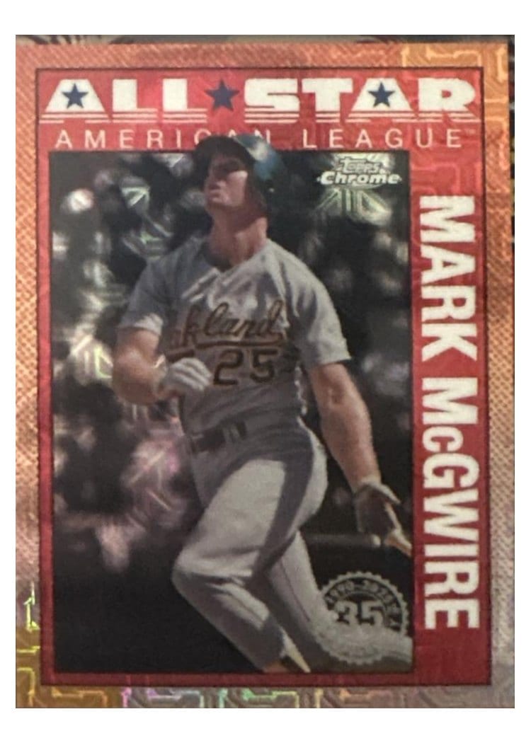 2025 Topps 1990 Topps Baseball All Stars Chrome Refractor Mark McGwire #90ASC-25 card