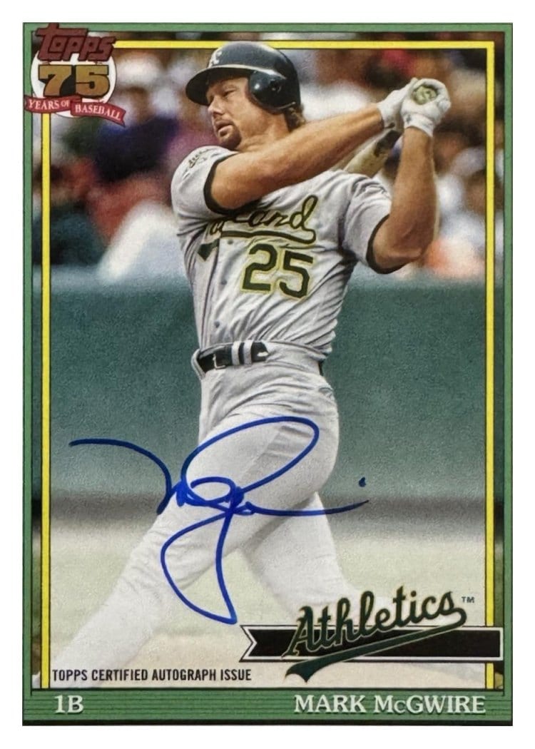 2026 Topps 1991 Topps Autographs Mark McGwire #91A-MMG card