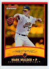 2001 Bowman Chrome Gold Mark Mulder Gold Refractor #8 card