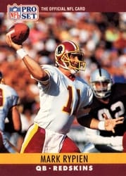 1990 Pro Set Base Set Mark Rypien #330 card