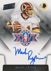 2019 Donruss Super Bowl Signatures Mark Rypien #SBXXVI-MR card