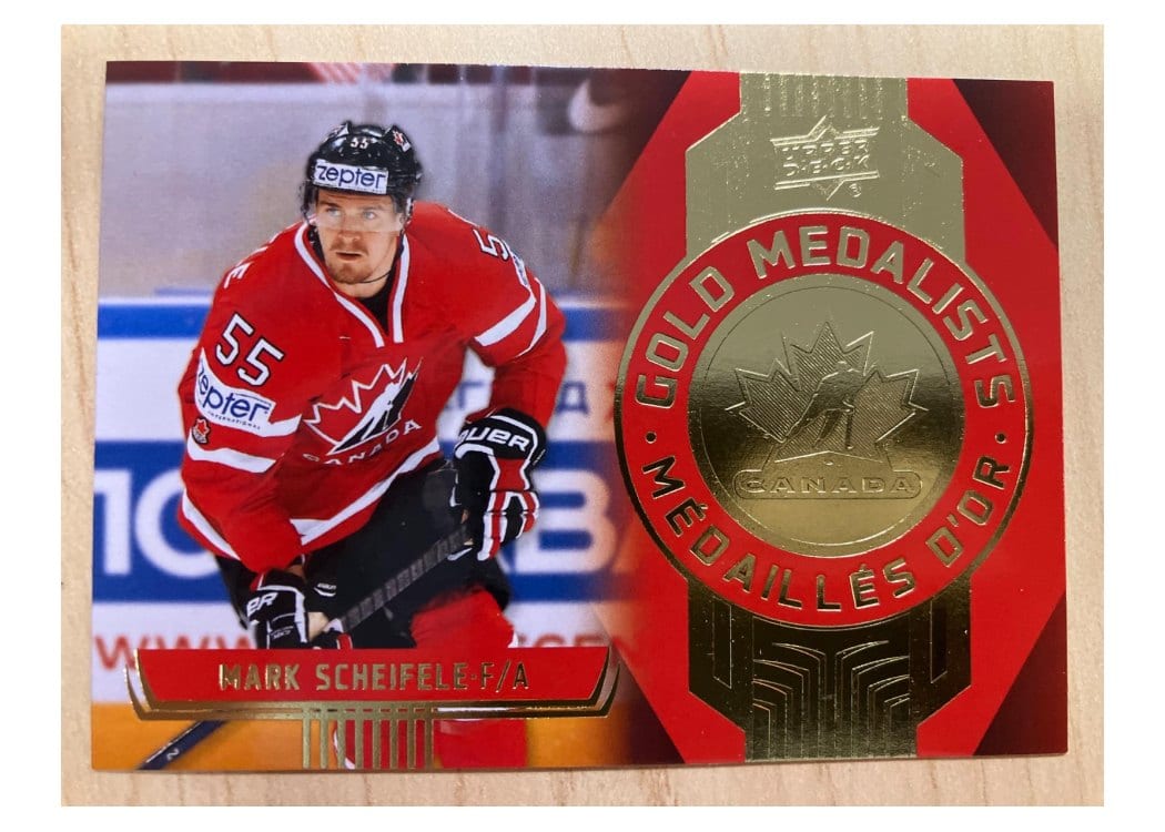 2025-26 Tim Hortons Team Canada Olympic Hockey Gold Medalists Mark Scheifele #GM-2 card