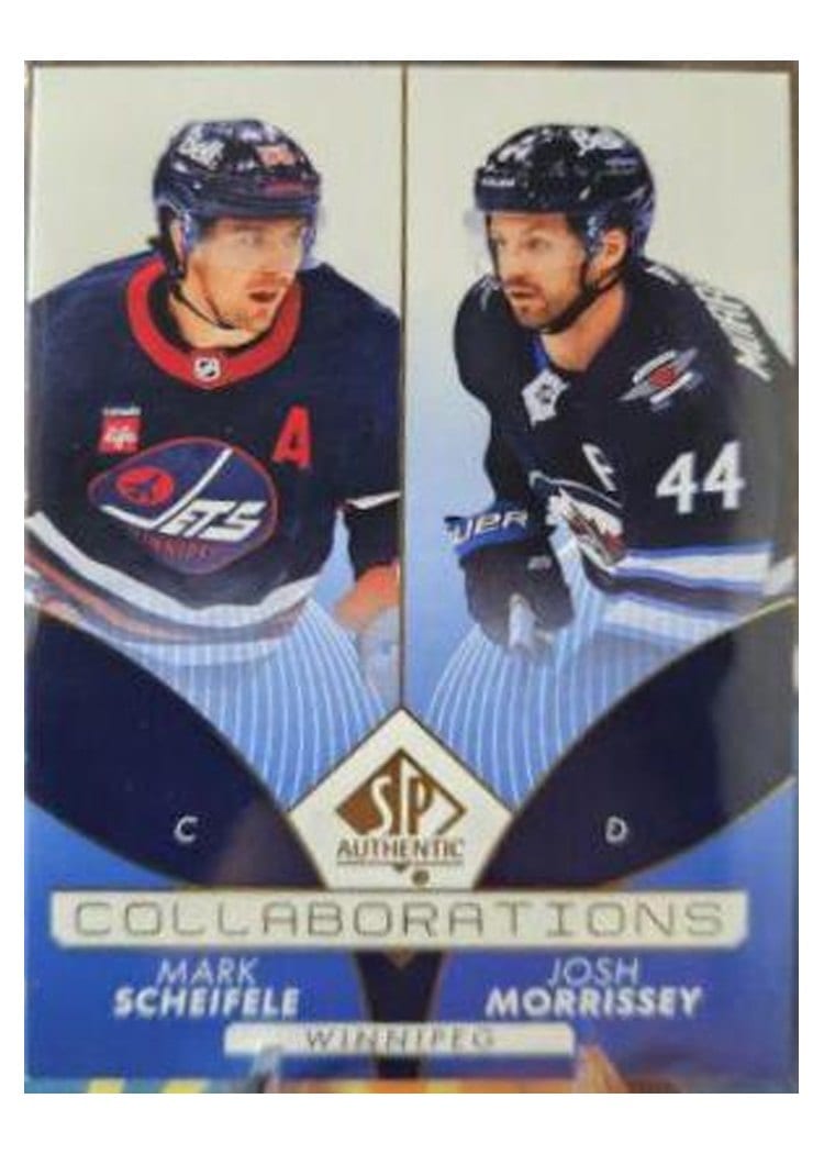 2022-23 SP Authentic Collaborations Mark Scheifele/Josh Morrissey #C-8 card