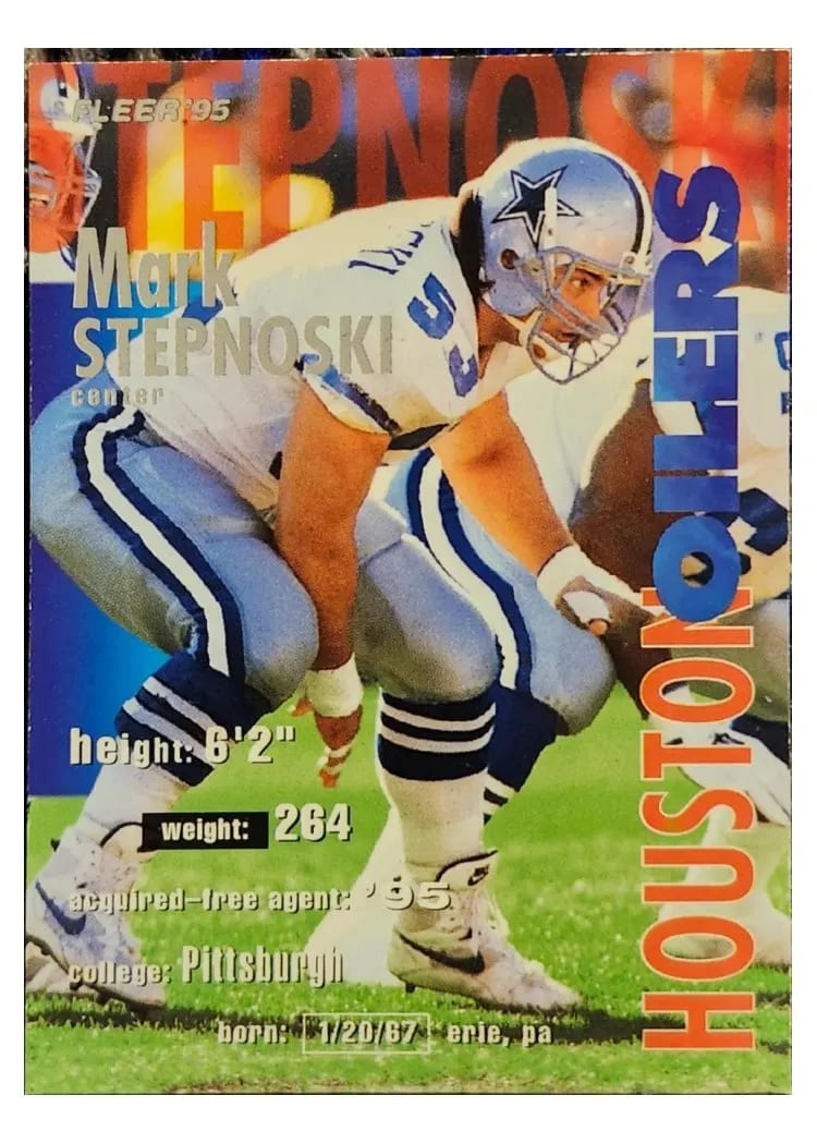1995 Fleer Shell Mark Stepnoski #77 card
