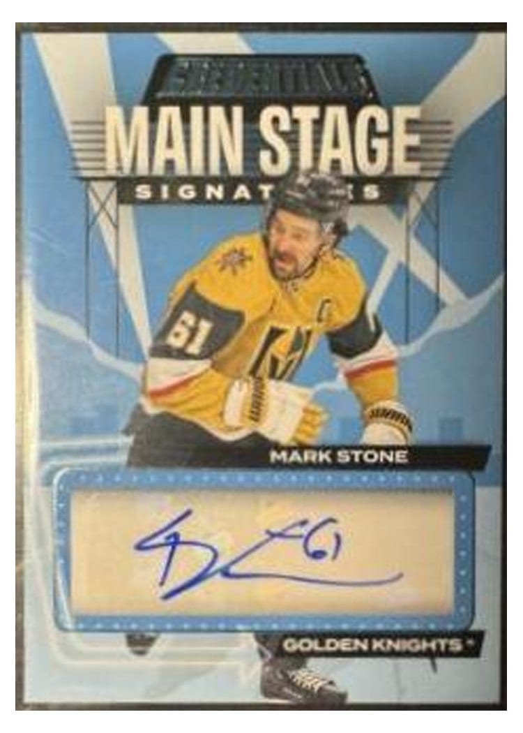 2023-24 Upper Deck Credentials Main Stage Signatures Mark Stone #MS-MS card