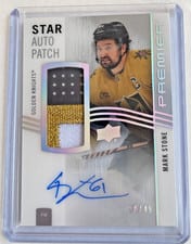 2023-24 Upper Deck Premier Acetate Star Autograph Patch Mark Stone #AV-MS card