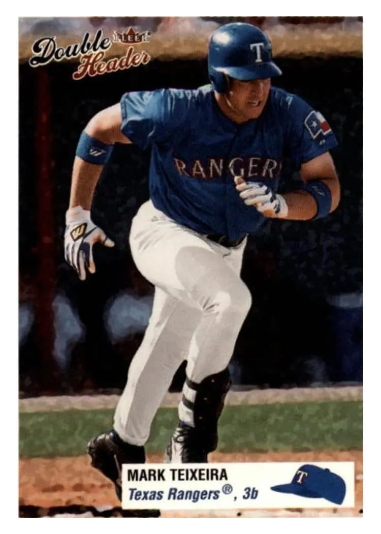 2003 Fleer Double Header Mark Teixeira #111 card