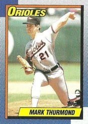 1990 Topps Base Set Mark Thurmond #758 card