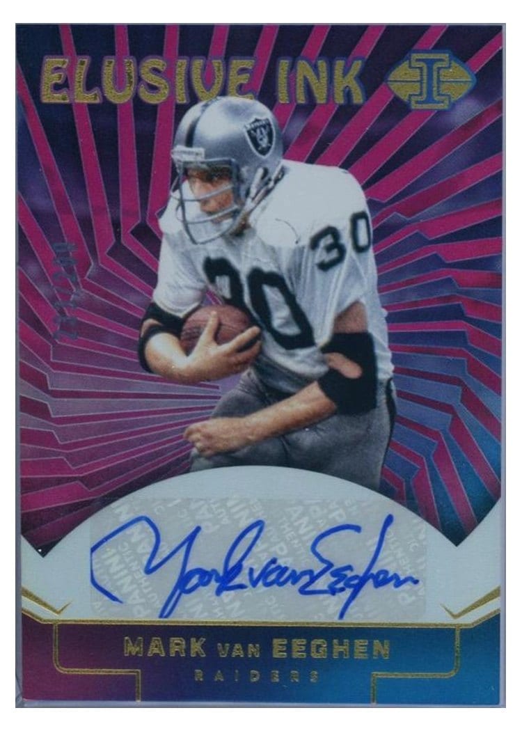 2024 Panini Illusions Elusive Ink Mark van Eeghen #2 card