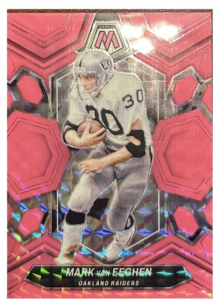 2024 Panini Mosaic Base Set Mark van Eeghen Pink Fluorescent #250 card