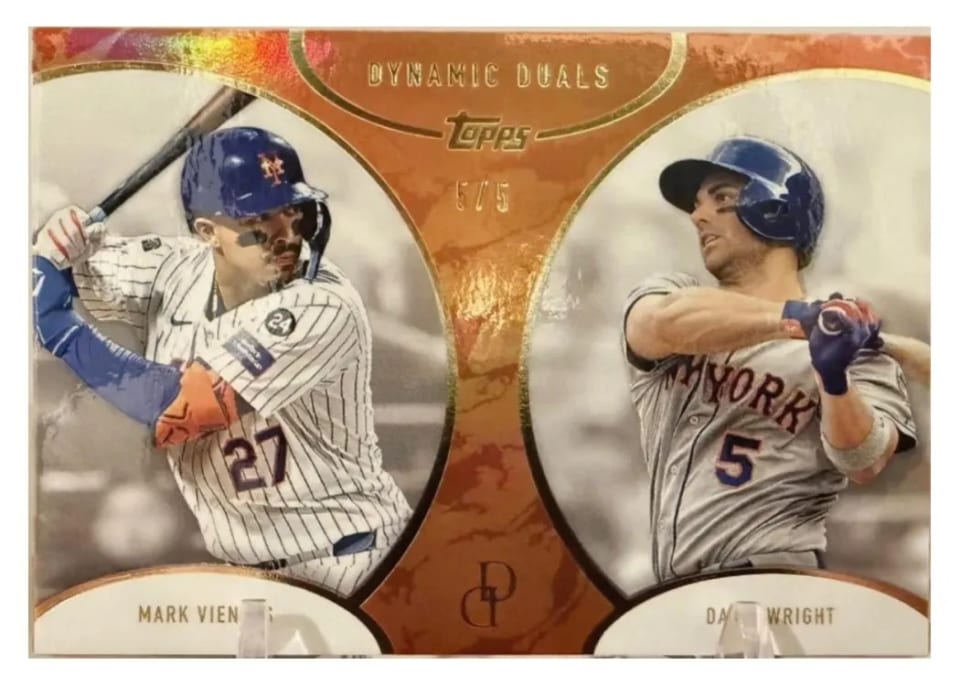 2025 Topps Dynamic Duals Base Set Mark Vientos / David Wright #9 card