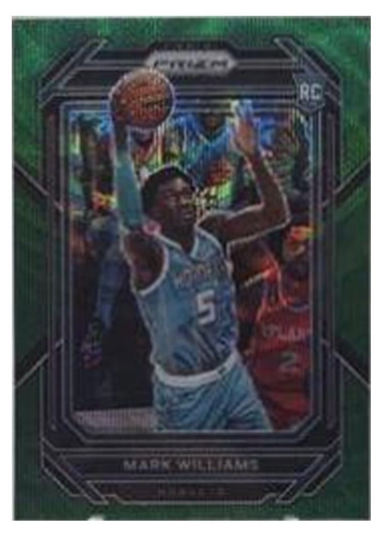 2022-23 Panini Prizm Base Set Mark Williams Green Wave Prizm #257 card