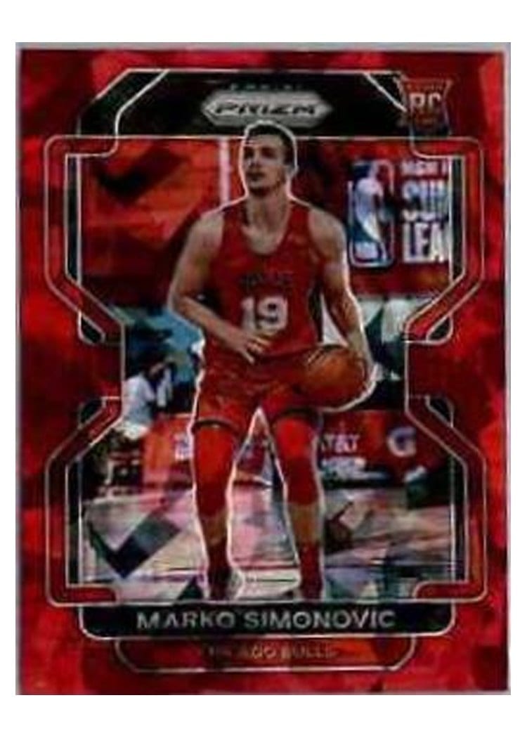 2021-22 Panini Prizm Base Set Marko Simonovic Red Choice Prizm #166 card
