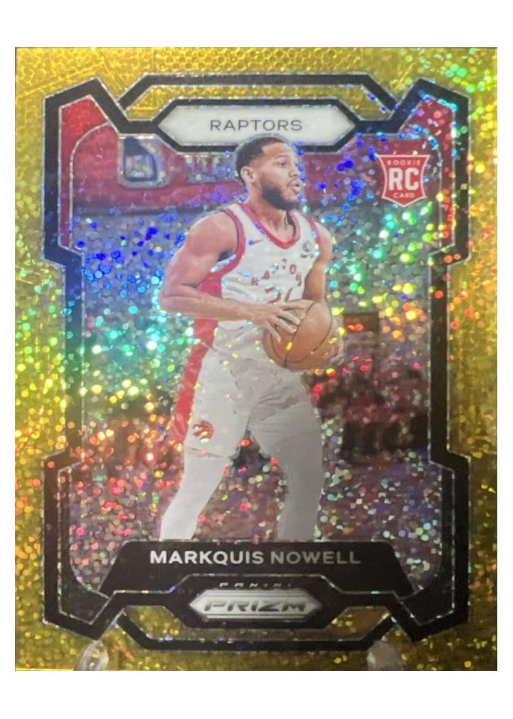 2023-24 Panini Prizm Base Set Markquis Nowell Gold Sparkle #300 card