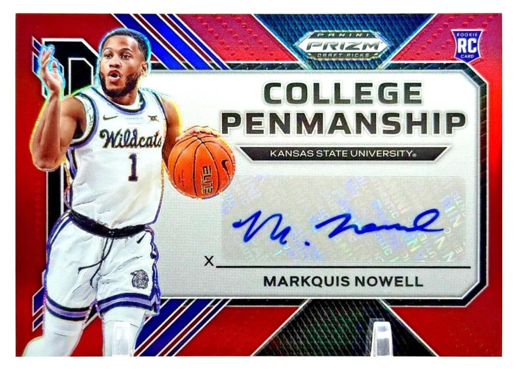 2023-24 Panini Prizm Rookie Penmanship Markquis Nowell #RP-MQS card