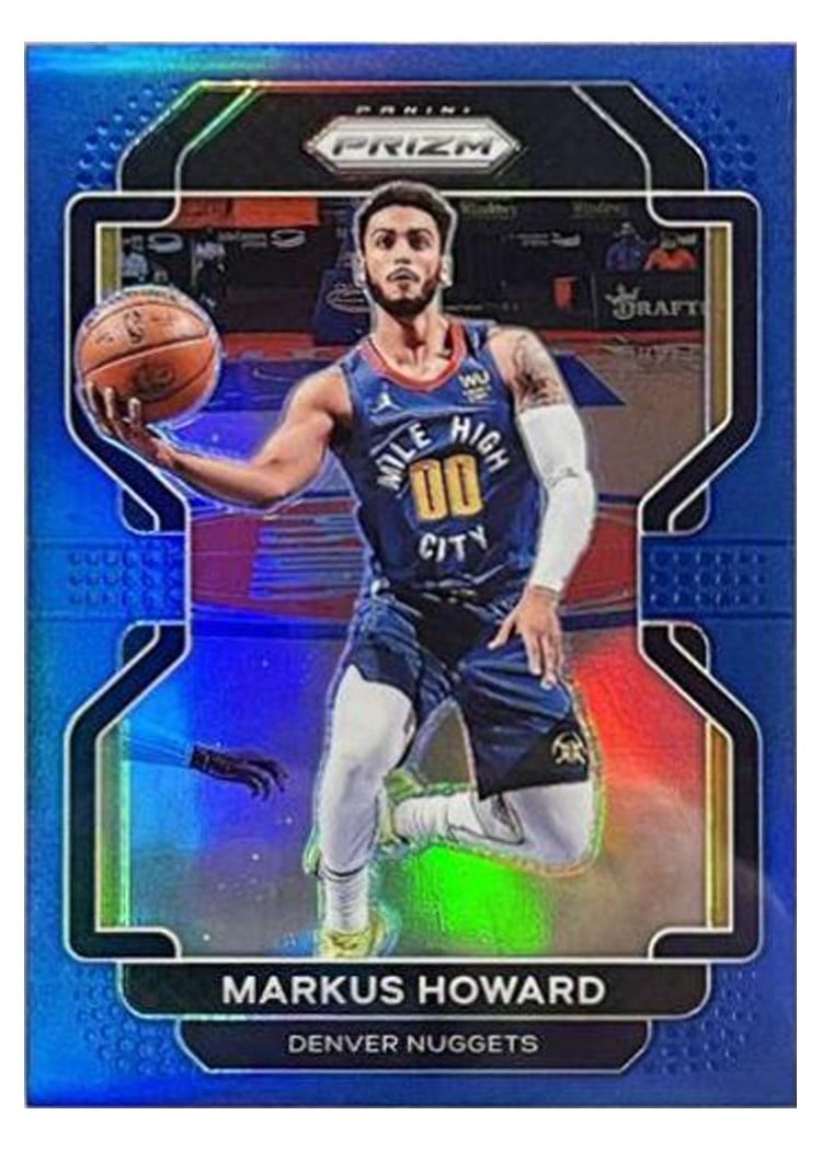 2021-22 Panini Prizm Base Set Markus Howard Blue Prizm #218 card
