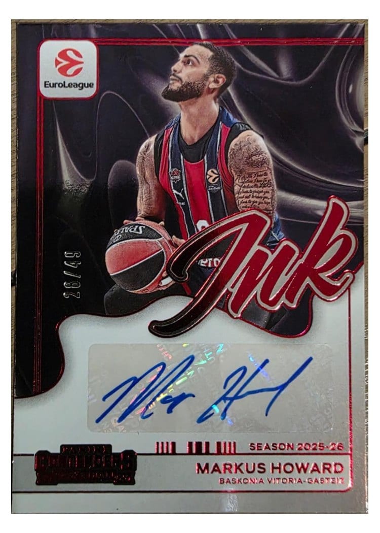 2025 Panini Contenders EuroLeague Autograph Markus Howard #18 card