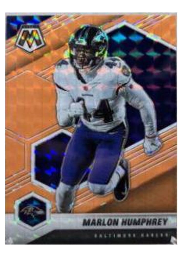 2021 Panini Mosaic Base Set Marlon Humphrey Orange Fluorescent #24 card
