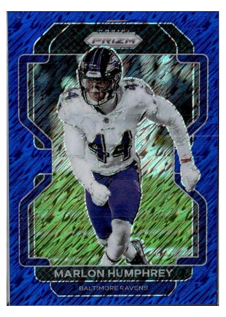 2021 Panini Prizm Base Set Marlon Humphrey Blue Shimmer #288 card