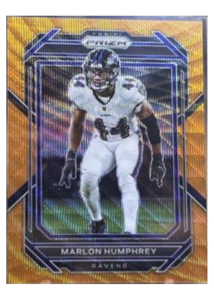 2021 Panini Prizm Base Set Marlon Humphrey Orange Wave Prizm #288 card