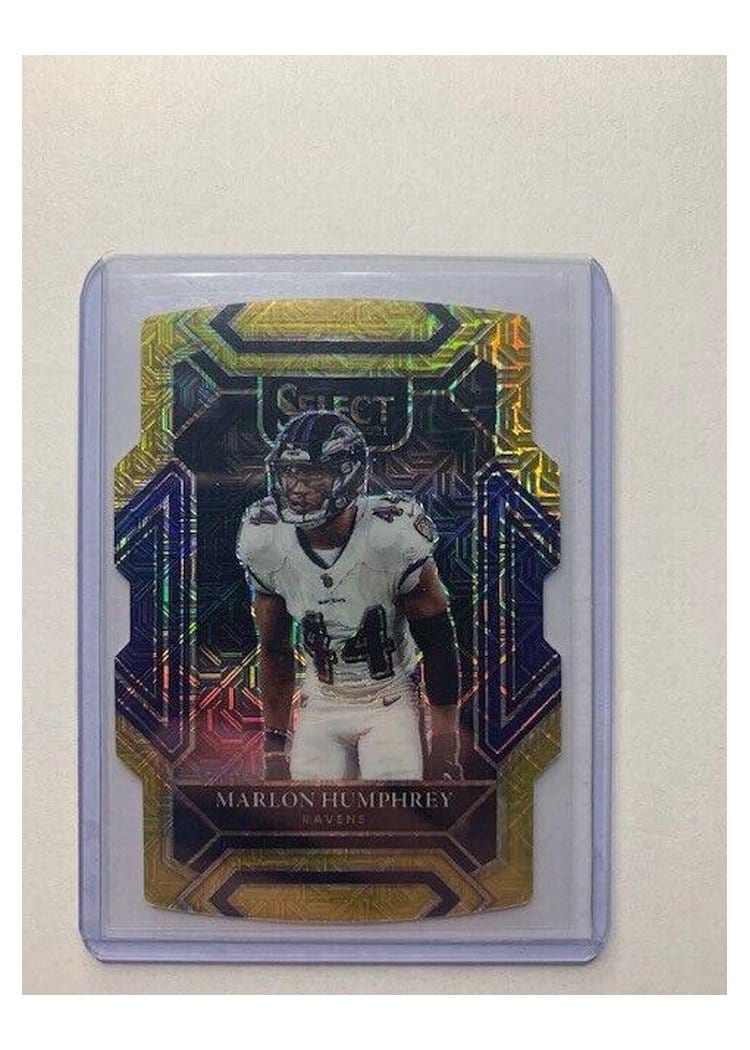 2021 Panini Select Base Set Marlon Humphrey Gold Die Cut #205 card