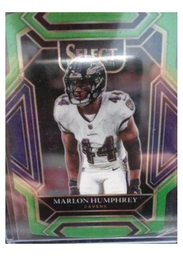 2021 Panini Select Base Set Marlon Humphrey Green Die Cut #205 card
