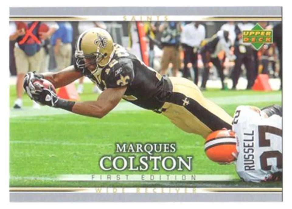 2007 Upper Deck First Edition Marques Colston #67 card
