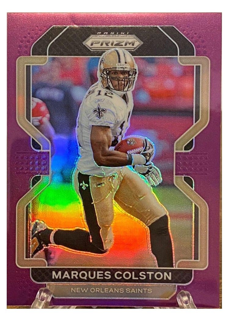2021 Panini Prizm Base Set Marques Colston Purple Prizm #310 card