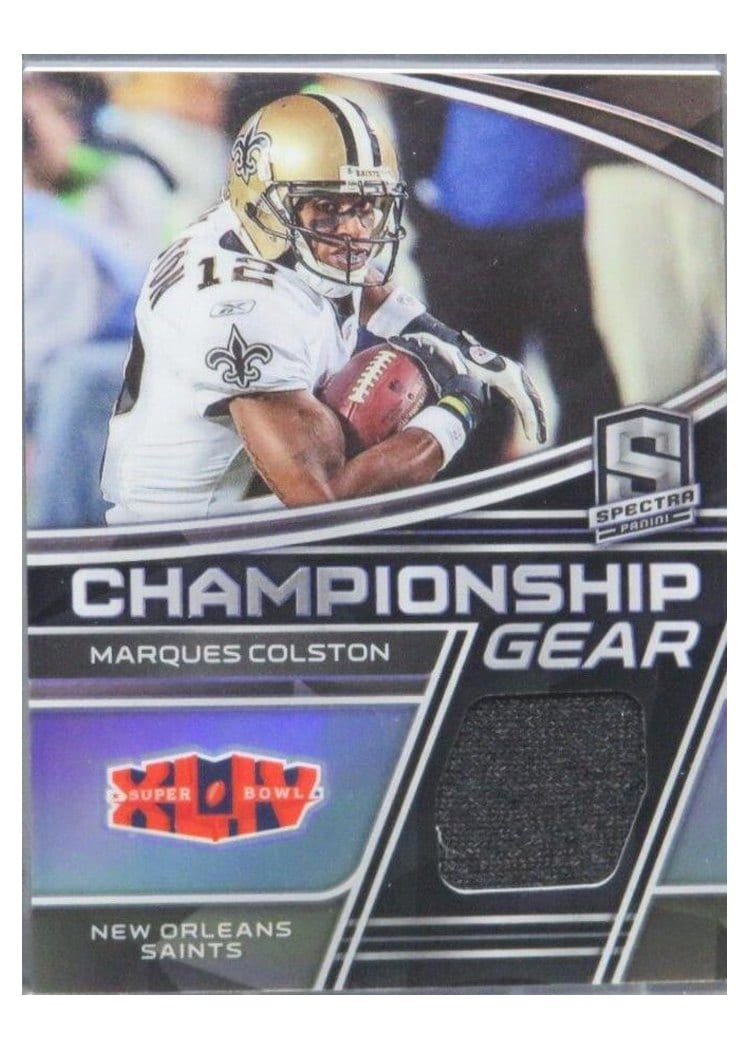 2022 Panini Spectra Championship Gear Marques Colston #CG-MCO card
