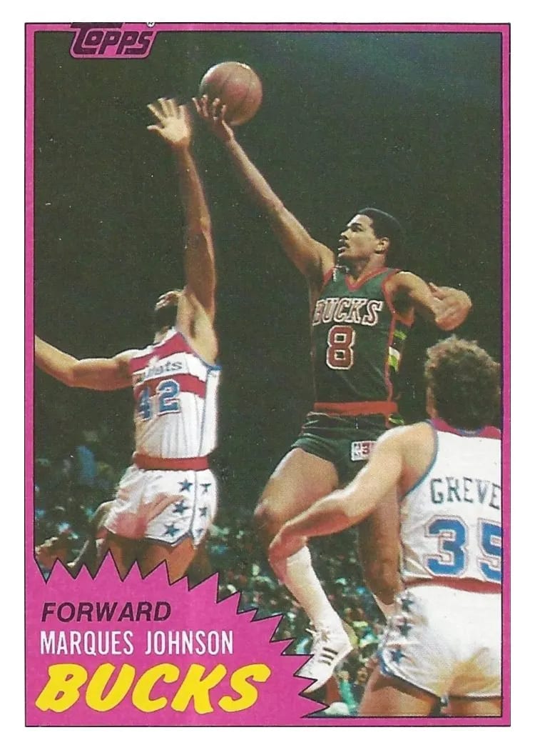 1981 Topps Marques Johnson #24 card