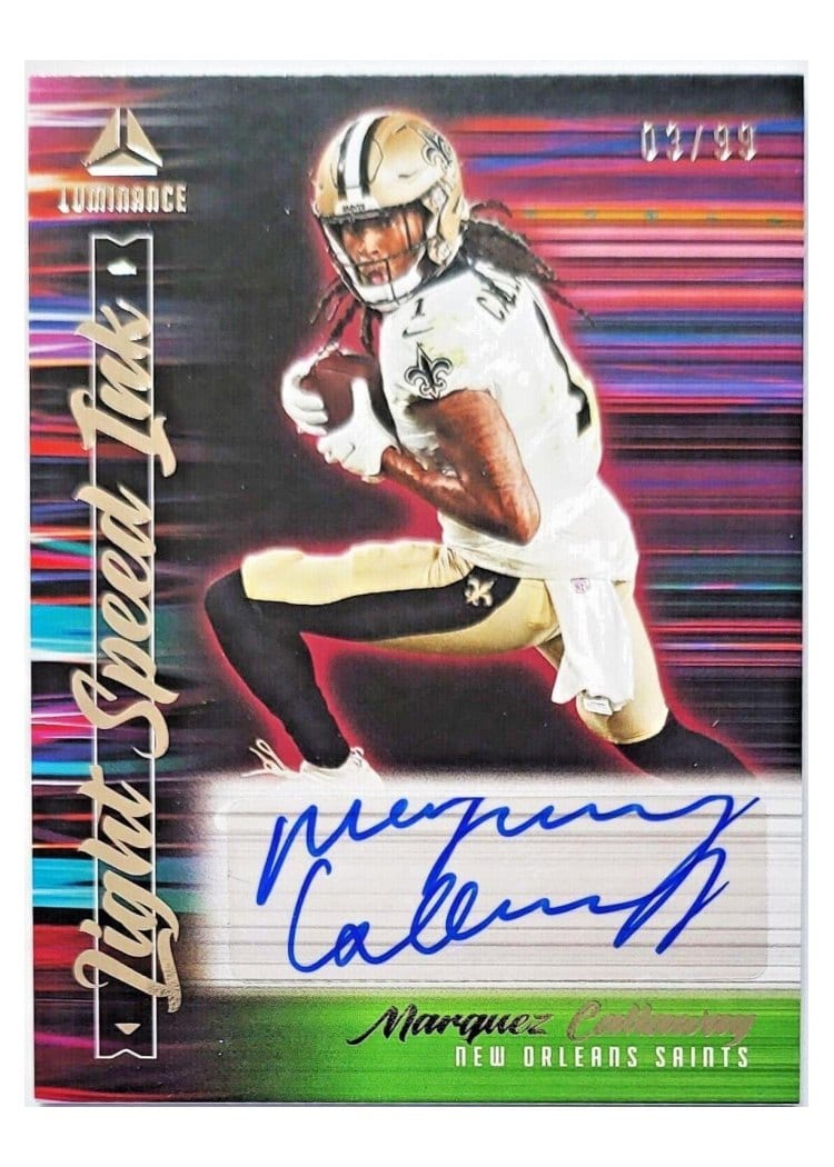 2022 Panini Luminance Light Speed Ink Marquez Callaway #LSI-MCA card