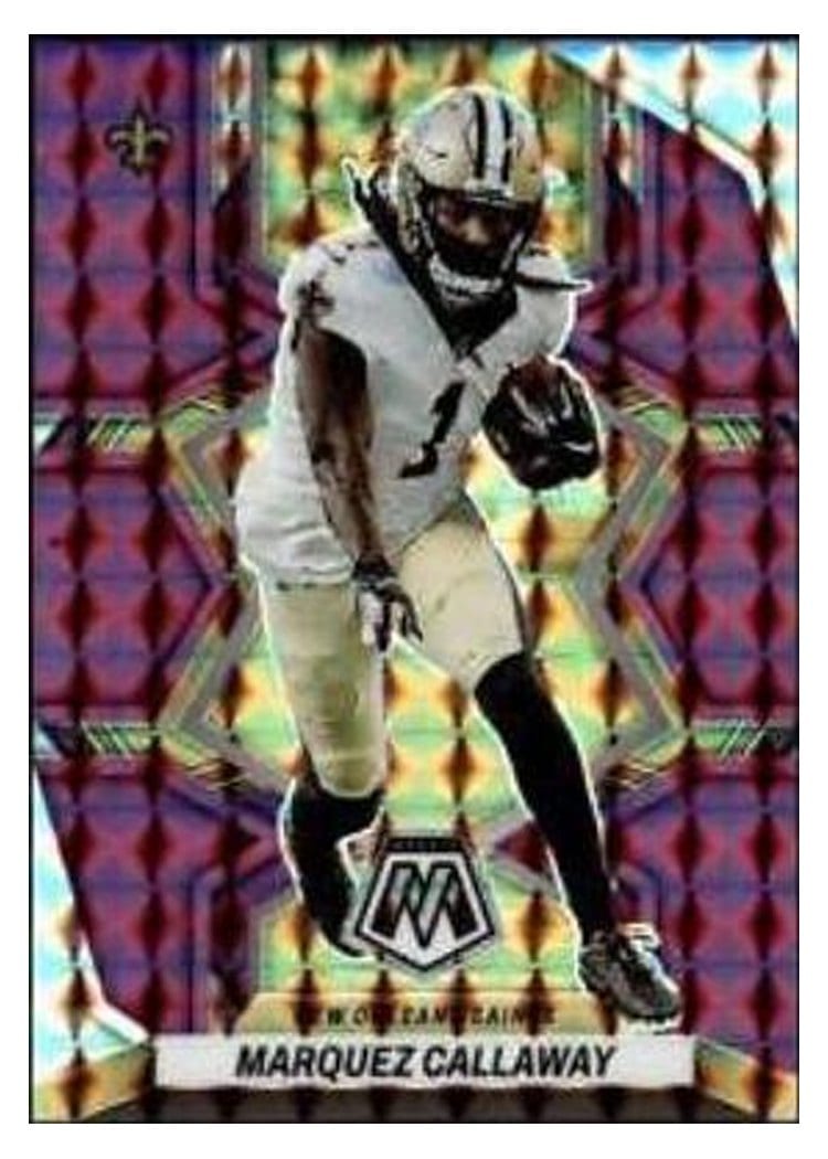 2022 Panini Mosaic Base Set Marquez Callaway Purple #141 card