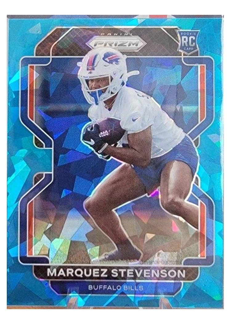 2021 Panini Prizm Base Set Marquez Stevenson Blue Ice Prizm #407 card